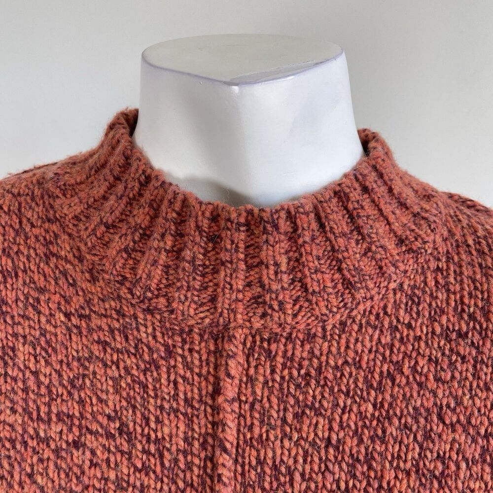 SMARTWOOL Women's Meadow Chunky Sweater Merino Wool Blend - Small Ginger Heather - Picture 3 of 11